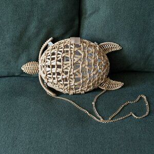 🐢 Wicker Turtle Crossbody Bag by Tommy Bahama Coastal 🐚 Beach Statement Purse